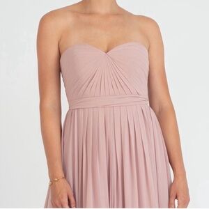 Jenny Yoo NWT Aideline Dress Chiffon strapless pink  size 0 Prom Bridesmaids